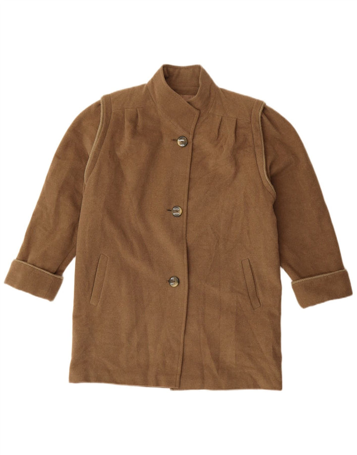 Vintage Womens Overcoat UK 16 Large Beige