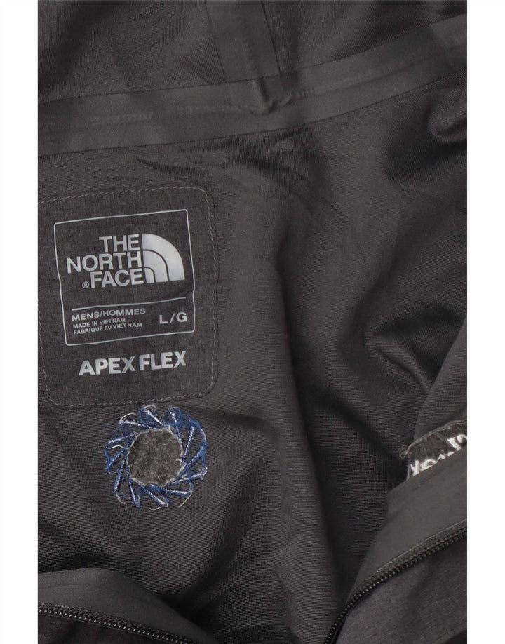 The North Face Mens Hooded Rain Jacket UK 40 Large Grey