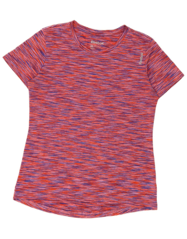 Reebok Womens T-Shirt Top UK 12 Medium Multicoloured Flecked Polyester