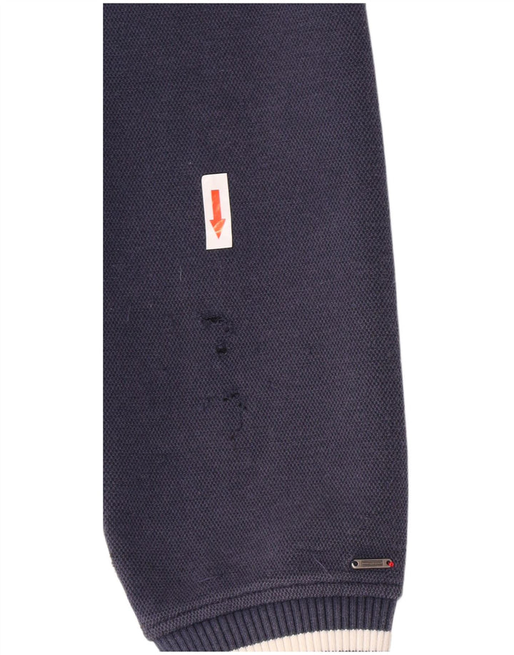 Tommy Hilfiger Womens Oversized Varsity Jacket UK 10 Small Navy Blue