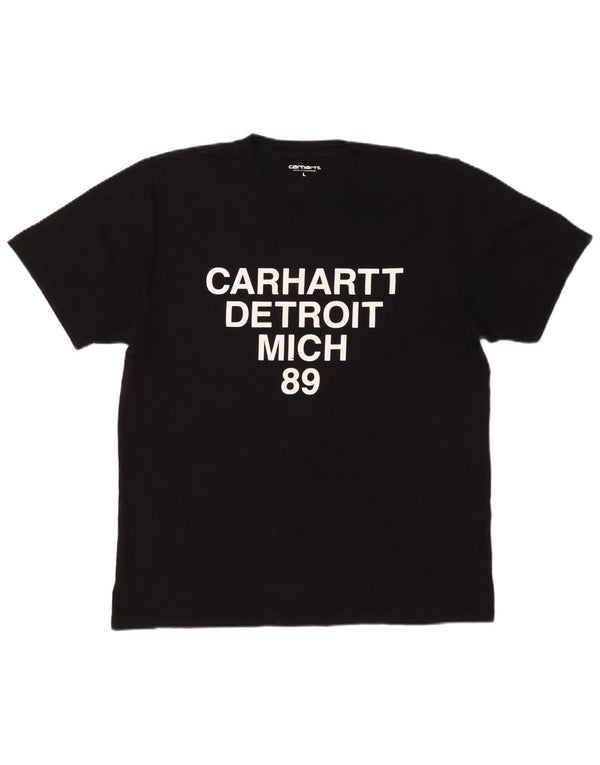 Carhartt Mens Graphic T-Shirt Top Large Black Cotton