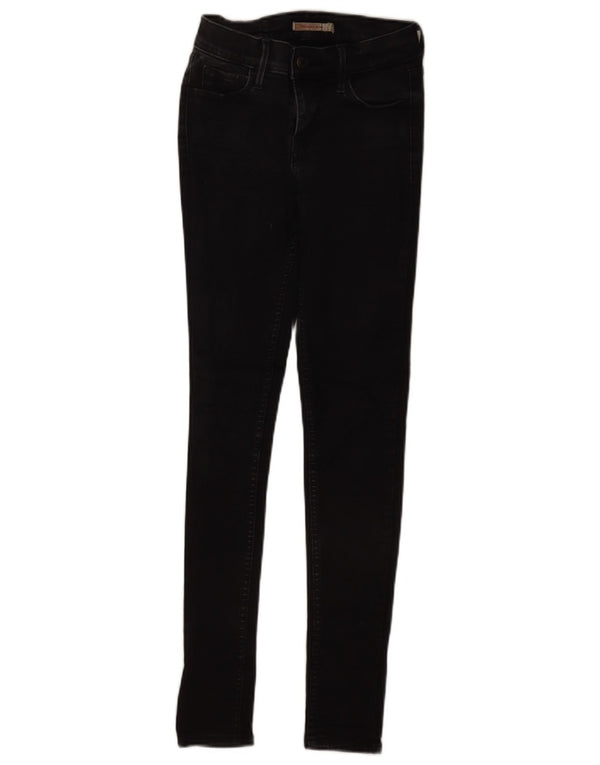 Levi's Womens 710 Super Skinny Jeans W25 L30 Black Cotton