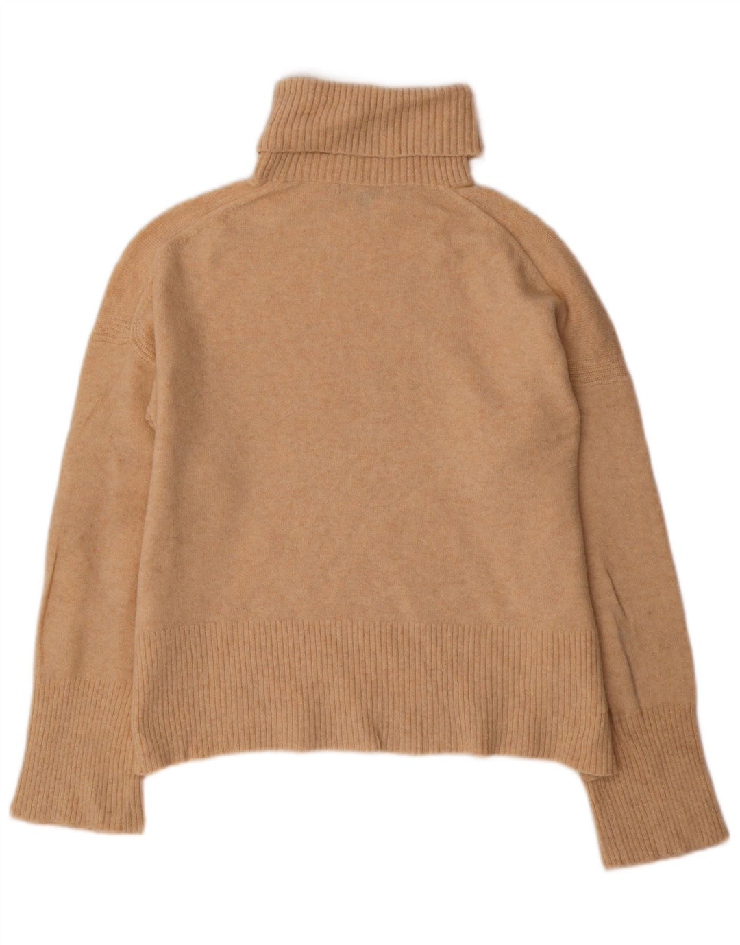 J. CREW Womens Oversized Roll Neck Jumper Sweater UK 10 Small Beige