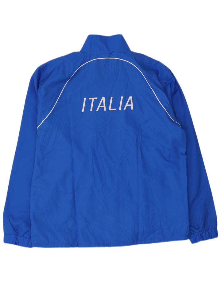 Asics Mens Italia Graphic Tracksuit Top Jacket XL Blue Polyester