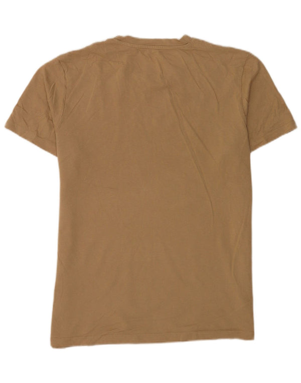 Jack & Jones Mens T-Shirt Top Large Brown Cotton