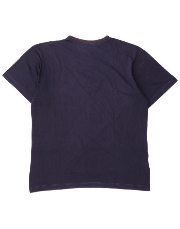 AUSTRALIAN L'ALPINA Mens Graphic T-Shirt Top IT 52 Large Navy Blue Cotton