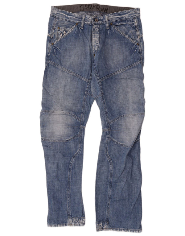 G-Star Mens Cargo Straight Jeans W34 L32 Blue Cotton