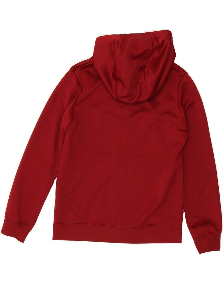 NIKE Boys Zip Hoodie Sweater 10-11 Years Medium  Burgundy Polyester Vintage Nike and Second-Hand Nike from Messina Hembry 
