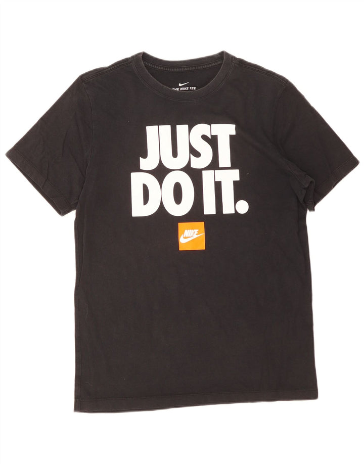 Nike Mens Graphic T-Shirt Top Medium Black Cotton