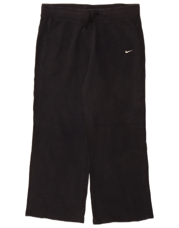 NIKE Womens Tracksuit Trousers UK 14 Medium Black Cotton