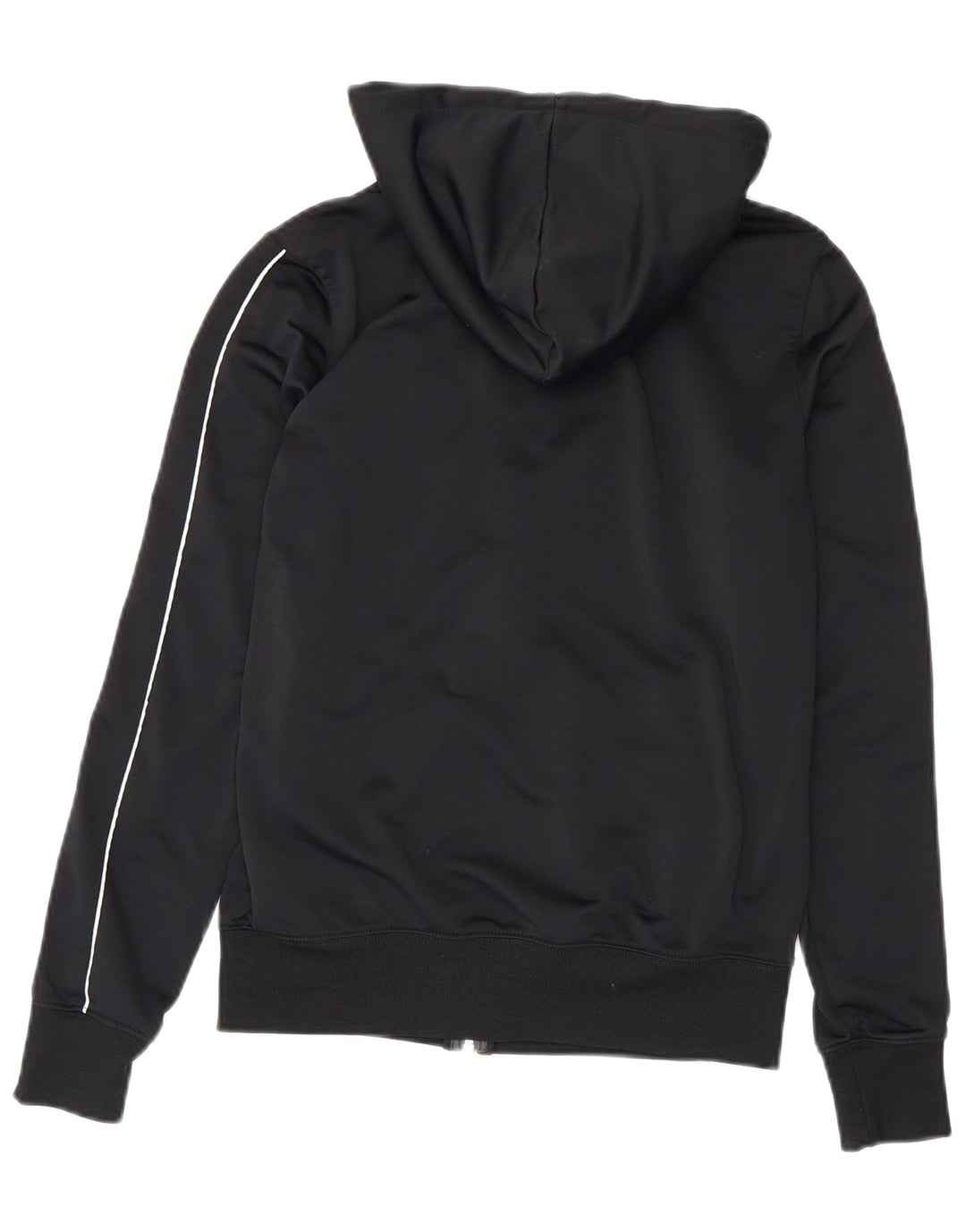 Nike Womens Graphic Zip Hoodie Sweater UK 12 Medium Black Polyester