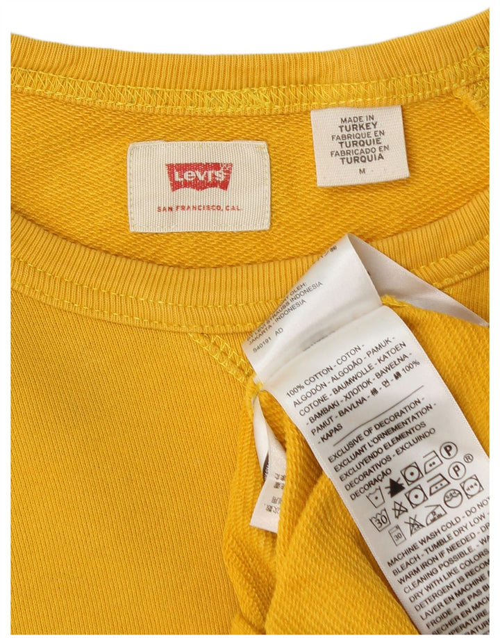 Levi's Mens Sweatshirt Jumper Medium Yellow Cotton