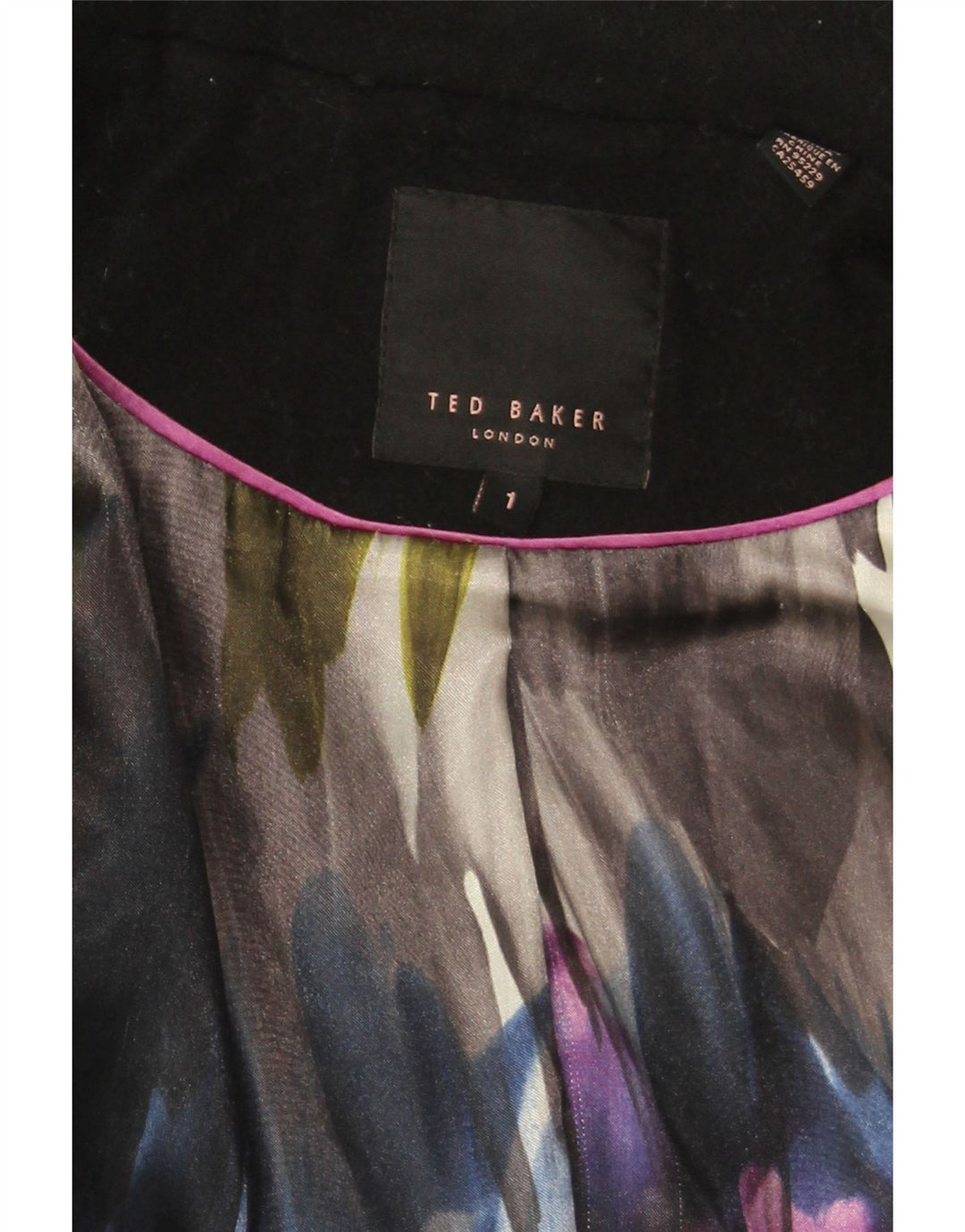 Ted Baker Womens Loose Fit Blazer Jacket Size 1 XS Black