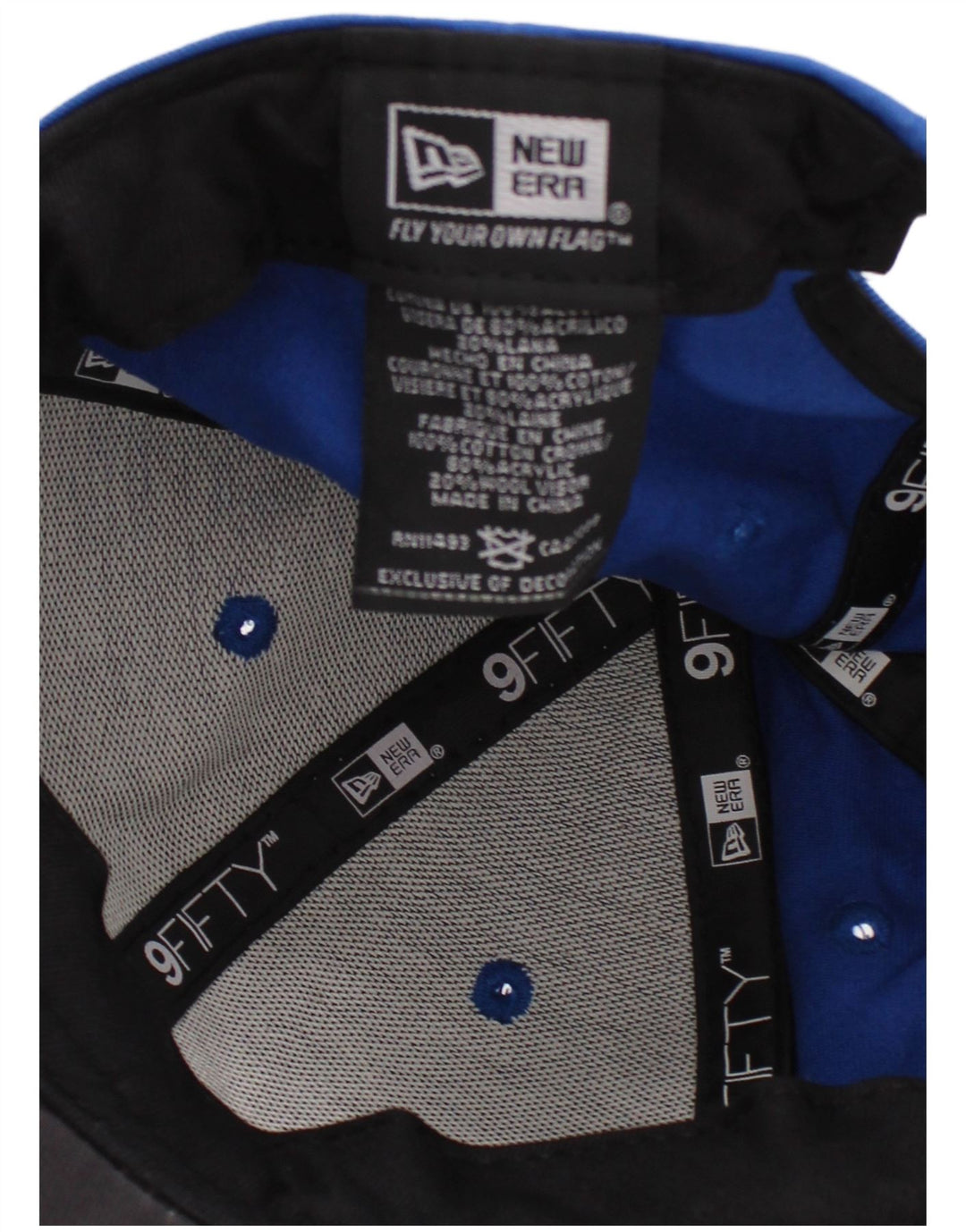 NEW ERA Mens Graphic Baseball Cap Small Blue Cotton