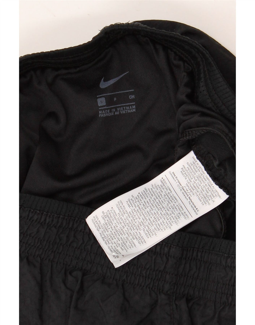 NIKE Womens Graphic Sport Shorts UK 8 Small  Black Polyester