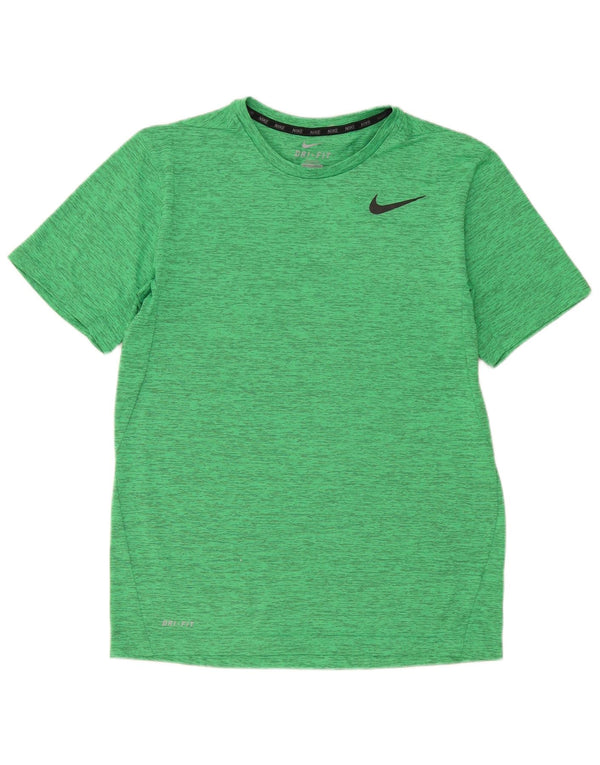 Nike Mens Dri Fit T-Shirt Top Medium Green Flecked Polyester