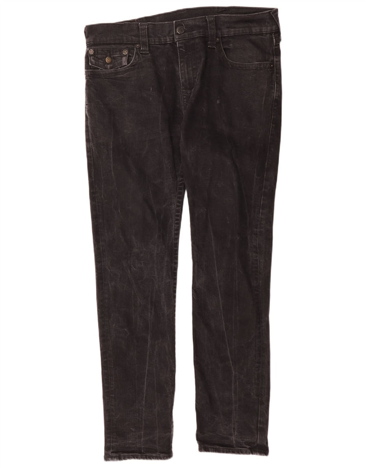 True Religion Mens Slim Jeans W34 L31 Black Cotton