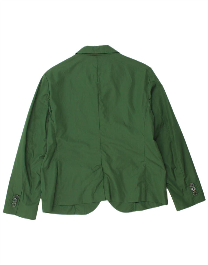 Aspesi Womens 2 Button Blazer Jacket IT 42 Medium Green Cotton