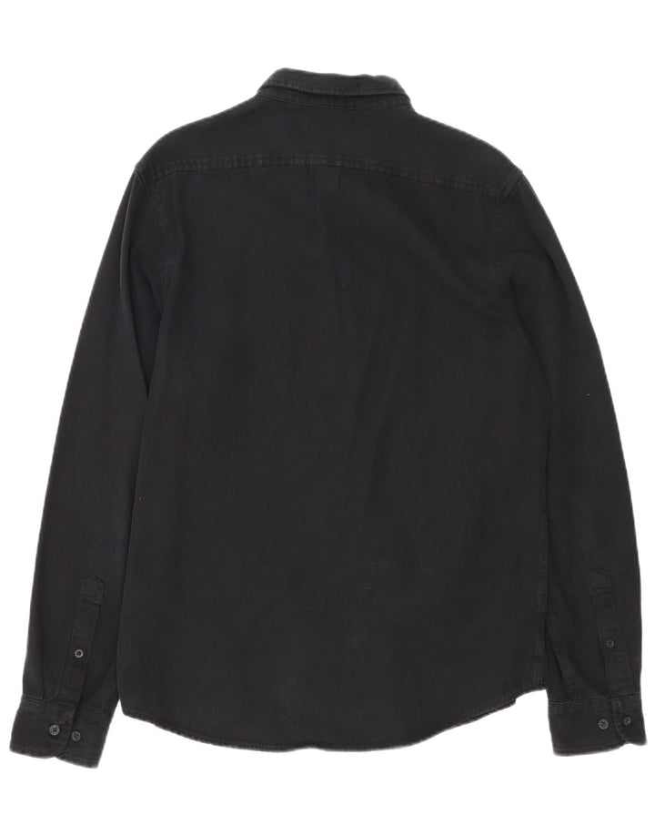 Lee Mens Regular Fit Shirt Medium Black Cotton