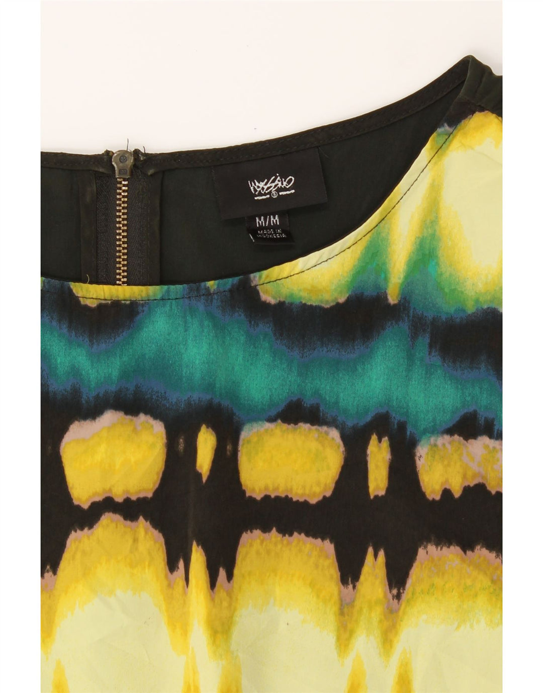 MOSSIMO Womens Sleeveless A-Line Dress UK 14 Medium Multicoloured Tie Dye Vintage Mossimo and Second-Hand Mossimo from Messina Hembry 