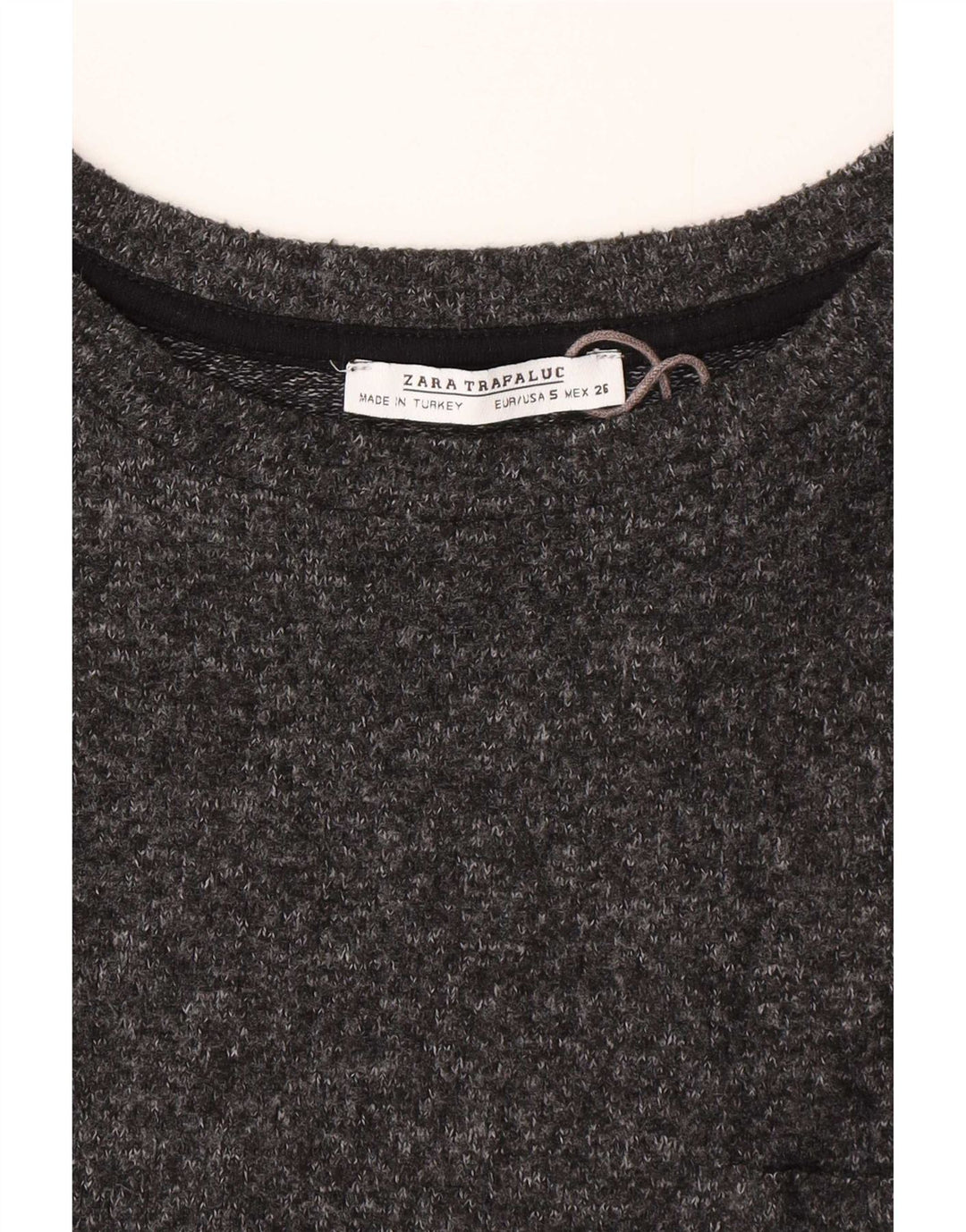 Zara Mens Trafaluc T-Shirt Top Small Grey Flecked