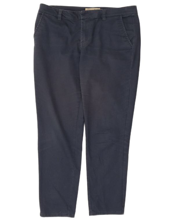 Fat Face Womens Slim Chino Trousers UK 12 Medium W34 L26 Navy Blue Cotton