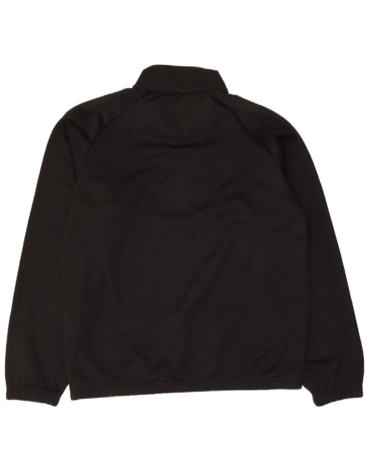 Kappa Mens Zip Neck Sweatshirt Jumper Large Black Polyester