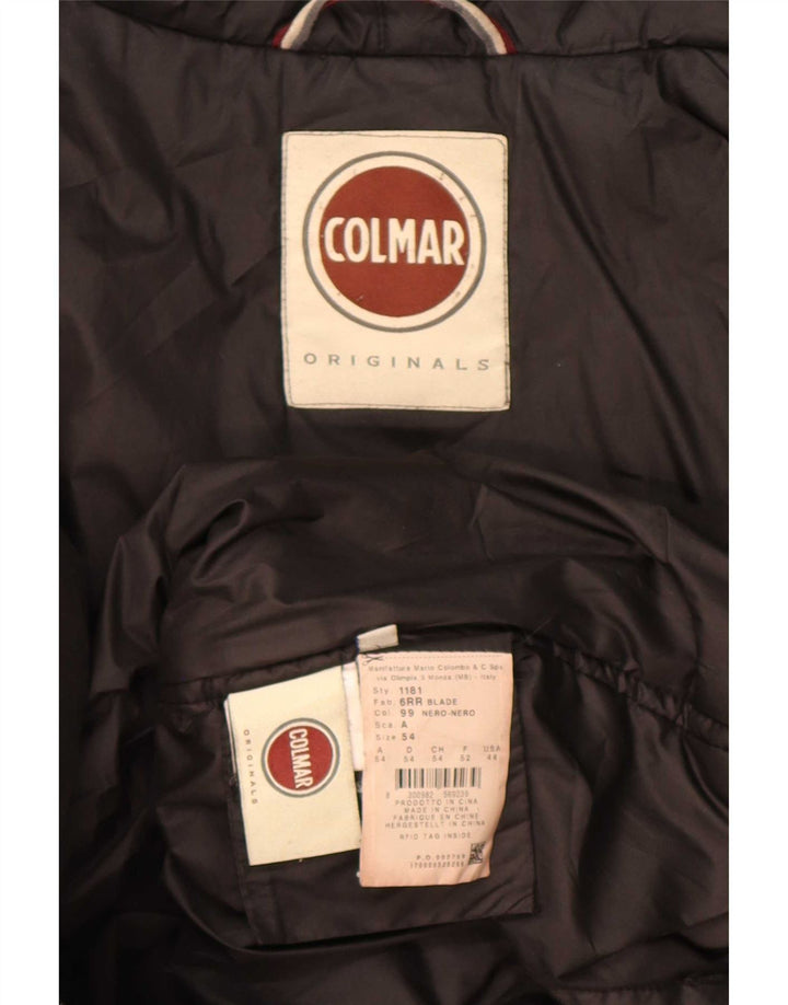 Colmar Mens Hooded Padded Jacket IT 54 Large Black Polyester