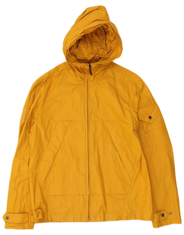 Pretty Green Mens Hooded Rain Jacket UK 40 Large Yellow