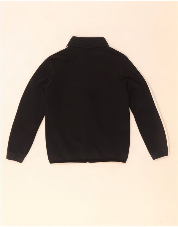 Adidas Boys Tracksuit Top Jacket 9-10 Years Black Cotton