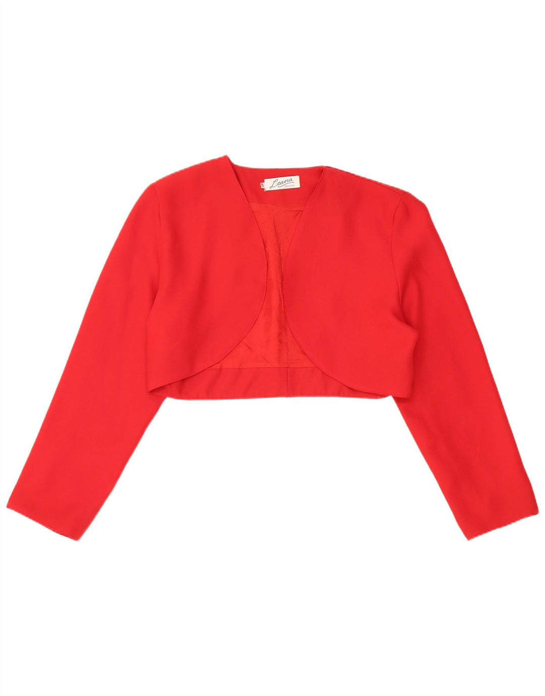 Vintage Womens Open Bolero Jacket IT 42 Medium Red Polyester