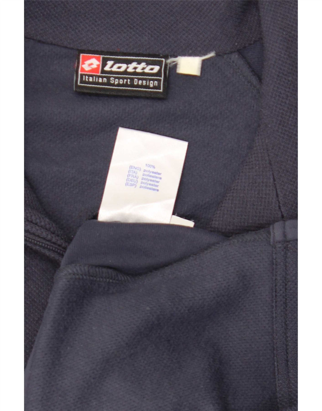 Lotto Mens Tracksuit Top Jacket UK 40/42 Large Navy Blue Polyester