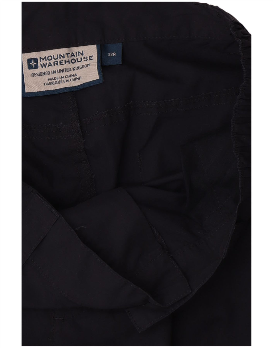 Mountain Warehouse Mens Straight Cargo Trousers W32 L32 Navy Blue Polyester