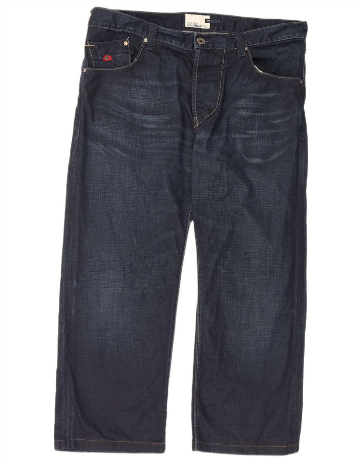 ENERGIE Mens Straight Jeans W38 L27 Navy Blue Cotton