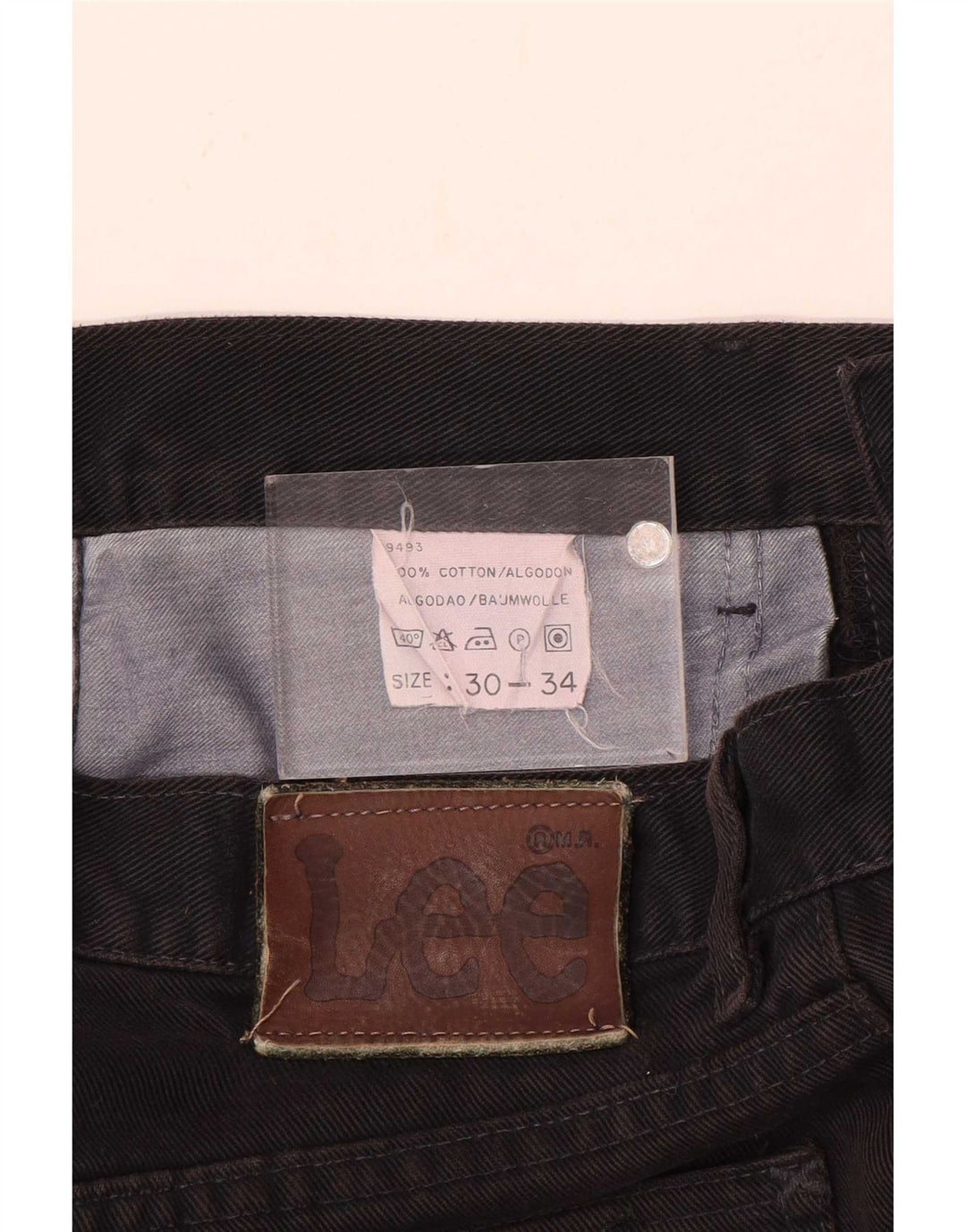 Lee Mens Straight Jeans W30 L34 Black Cotton
