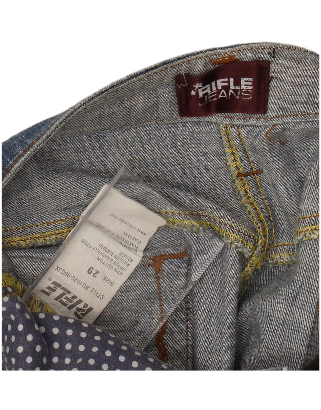 RIFLE Womens Mini Denim Skirt W29 Medium Blue Cotton