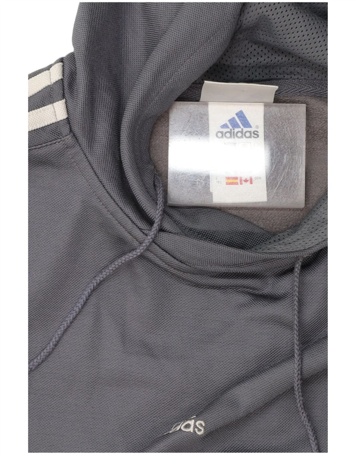 ADIDAS Mens Hoodie Jumper UK 34/36 Small Grey