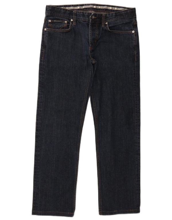 Dolce & Gabbana Mens Straight Jeans W33 L28 Navy Blue