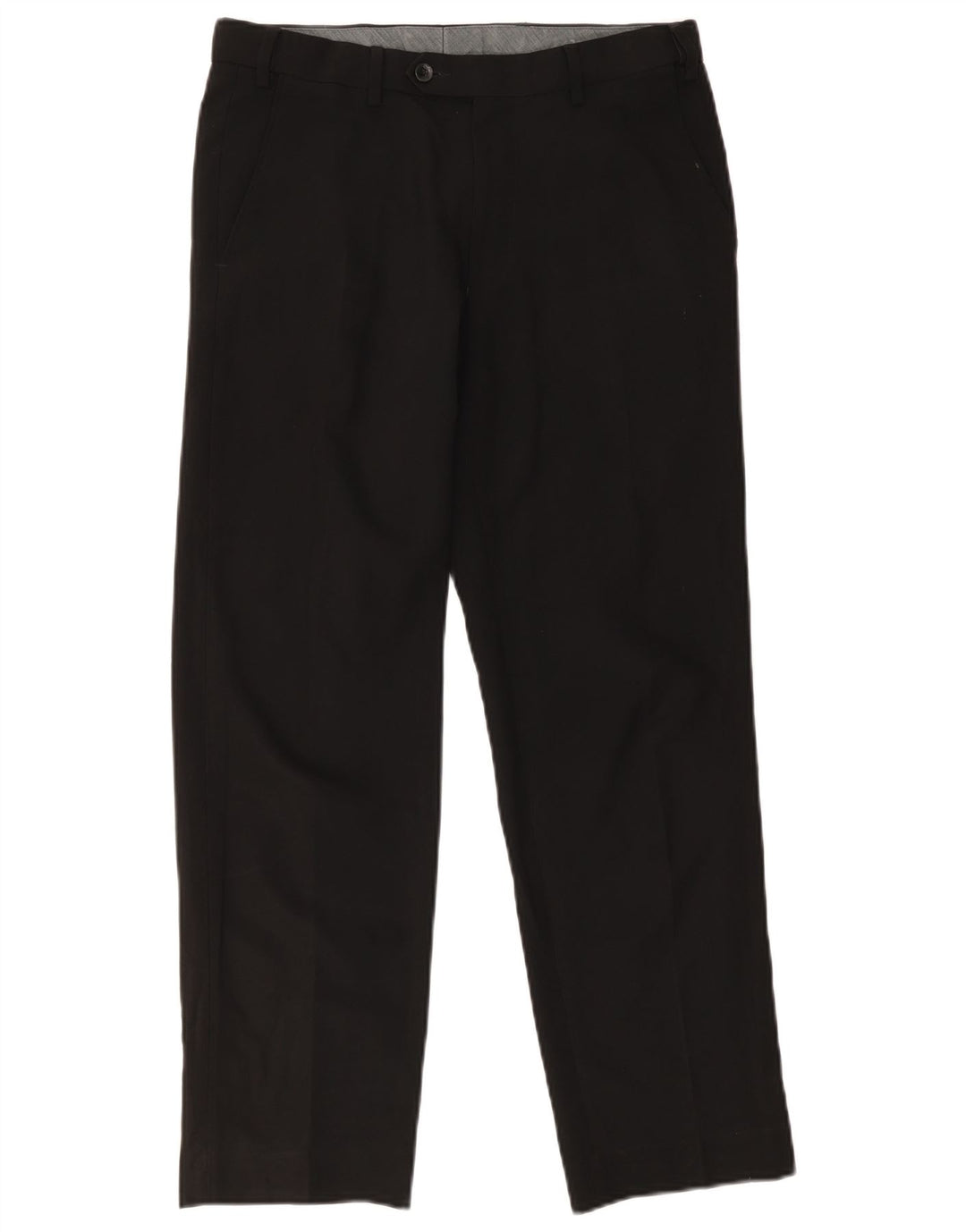 Marks & Spencer Mens Regular Chino Trousers W32 L29 Black Polyester
