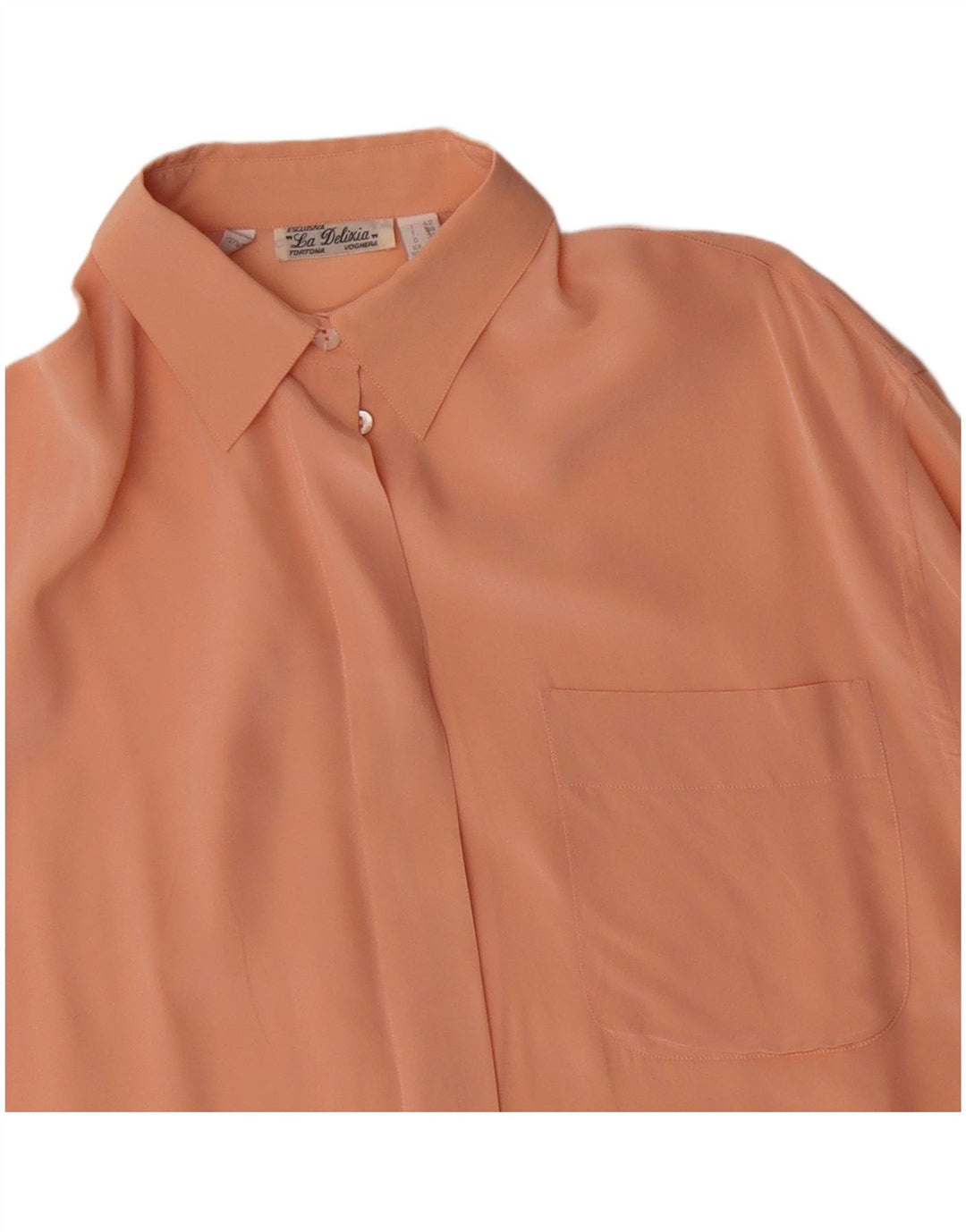 Vintage Womens Oversized Shirt Blouse UK 10 Small  Pink Silk