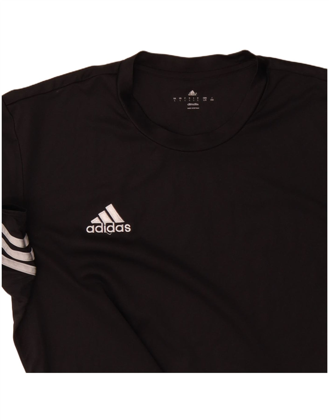 Adidas Mens Climalite T-Shirt Top Large Black Polyester