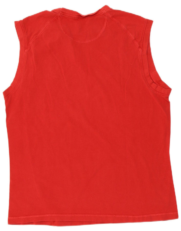 Nike Mens Vest Top UK 42/44 Large Red Cotton