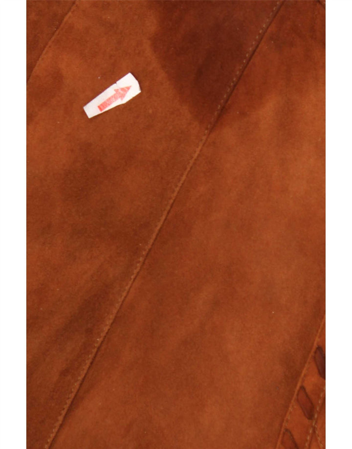 Vintage Womens Loose Fit Shearling Coat IT 44 Medium Brown