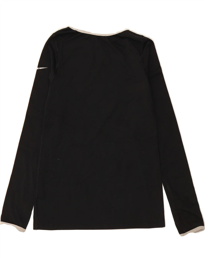 NIKE Boys Dri Fit Top Long Sleeve 10-11 Years Medium  Black Polyester Vintage Nike and Second-Hand Nike from Messina Hembry 