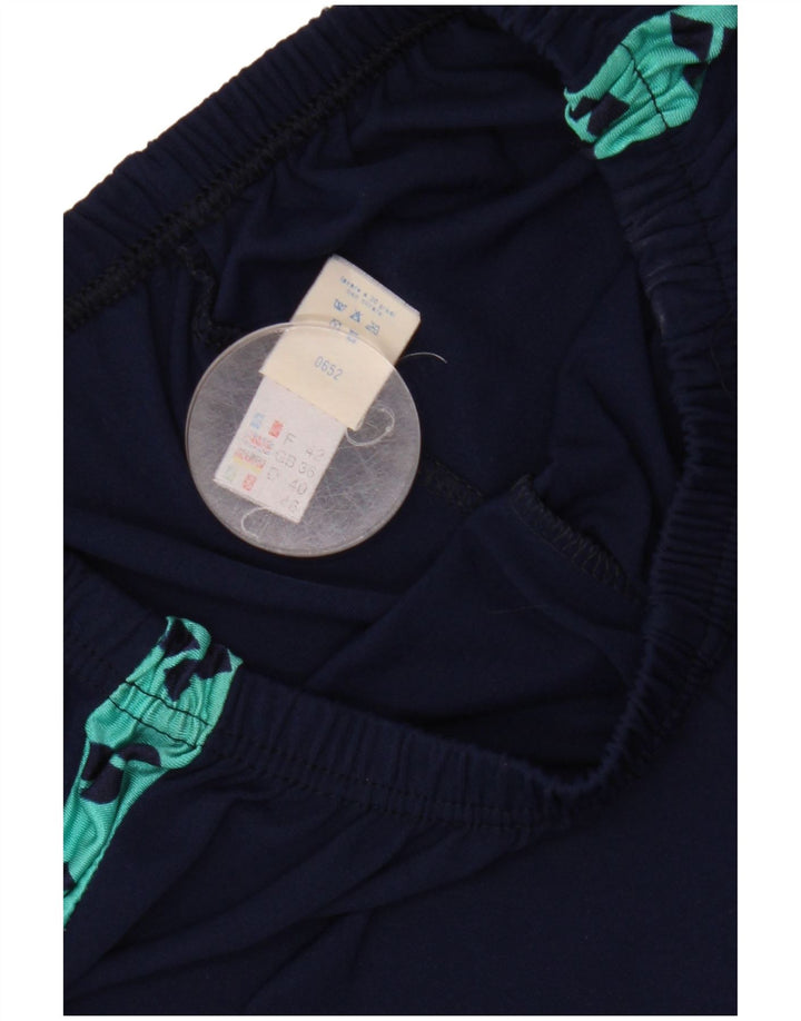 Arena Womens Graphic Leggings IT 46 Large  Navy Blue Colourblock Polyamide