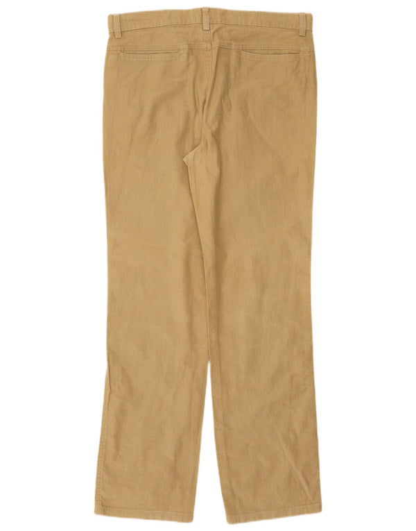TRUSSARDI Mens Straight Corduroy Trousers IT 48 Medium W32 L31 Beige