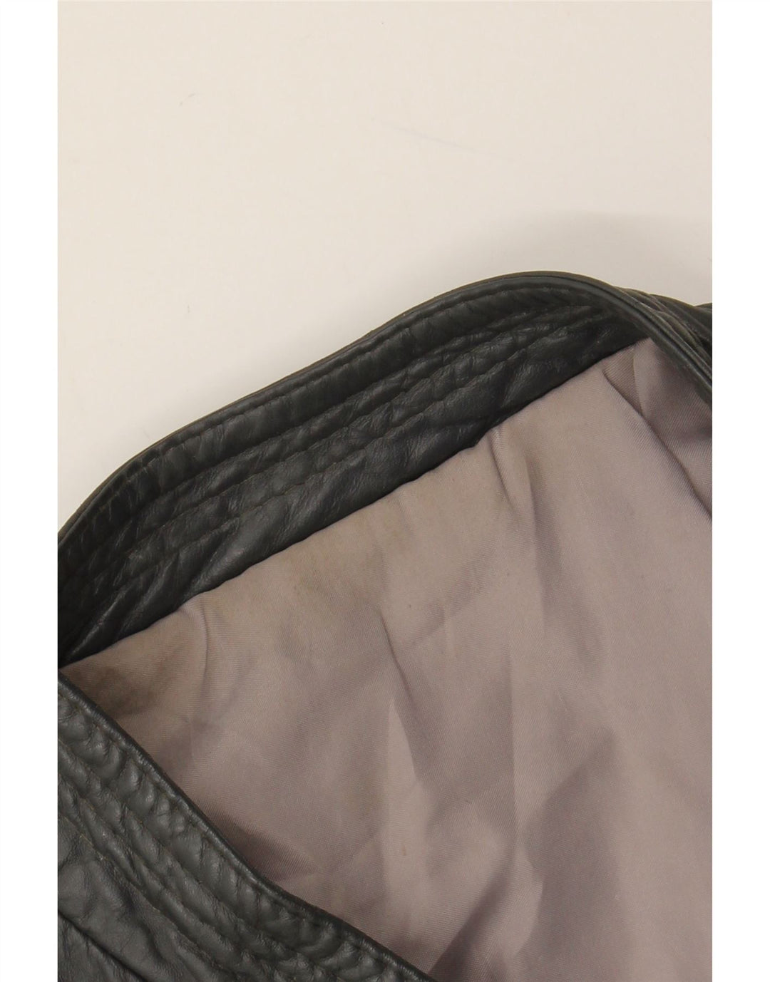 VINTAGE Mens Leather Jacket UK 40 Large Grey Leather