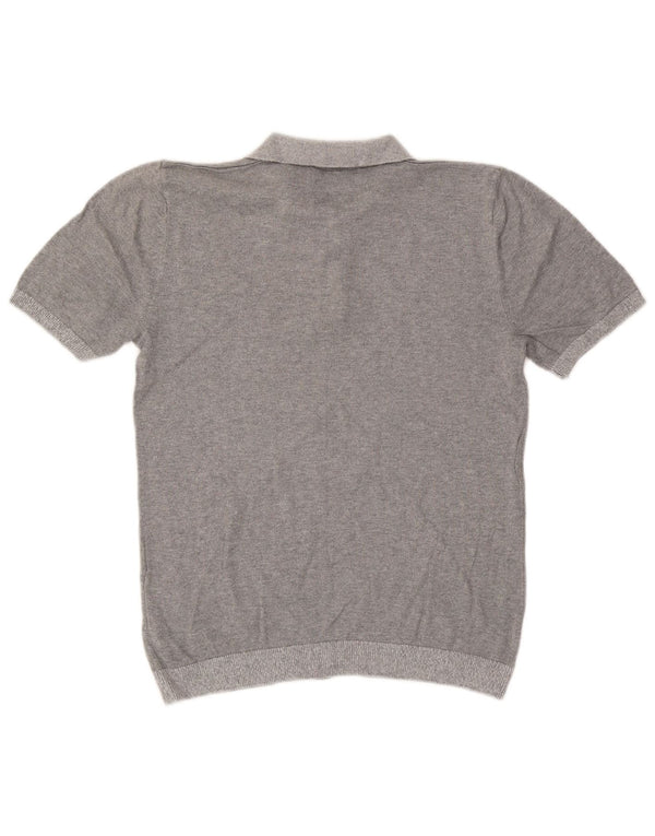 Marks & Spencer Mens Tailored Fit Polo Neck Jumper Sweater Medium Grey