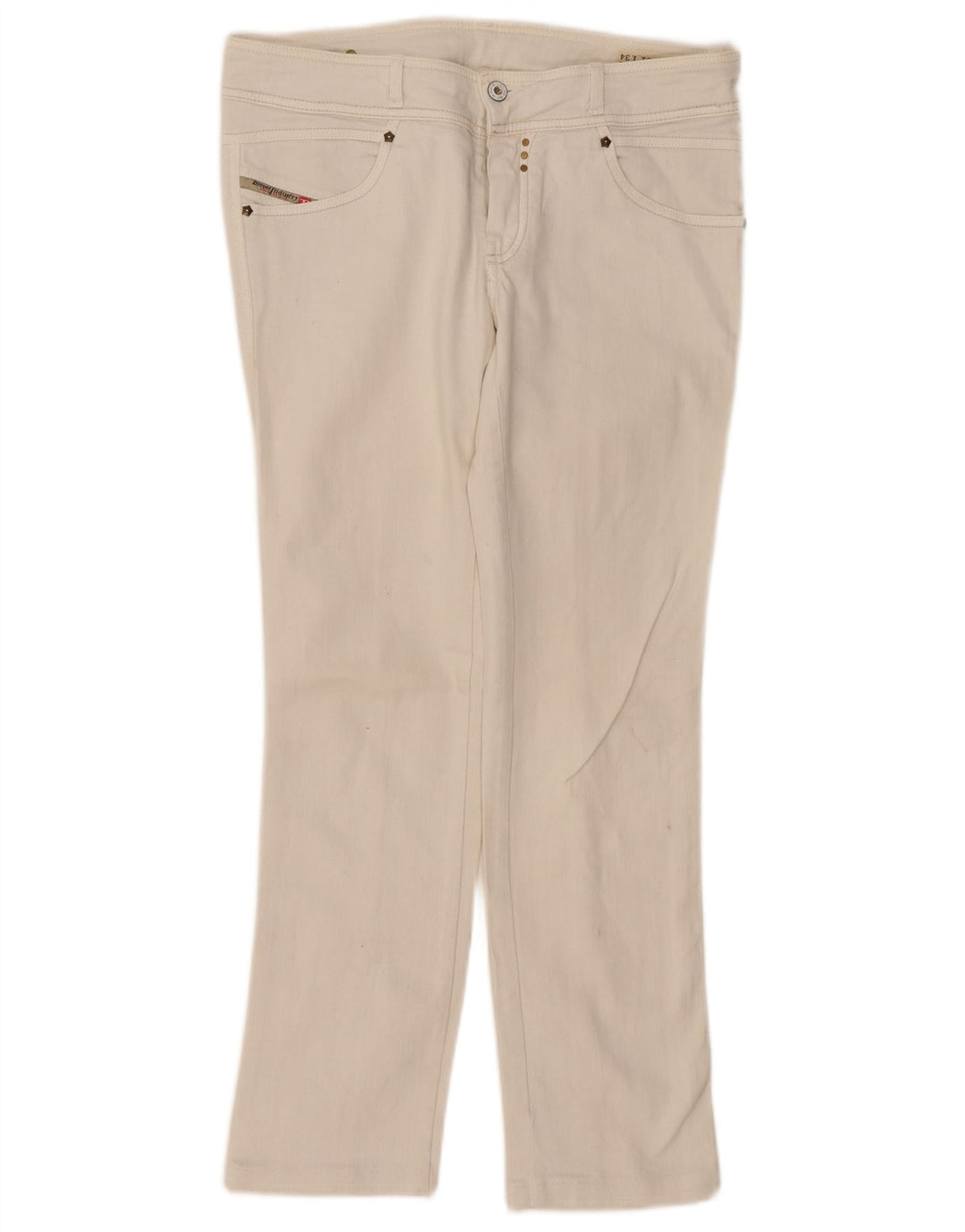 Diesel Womens Rokket Slim Jeans W31 L28 Off White Cotton