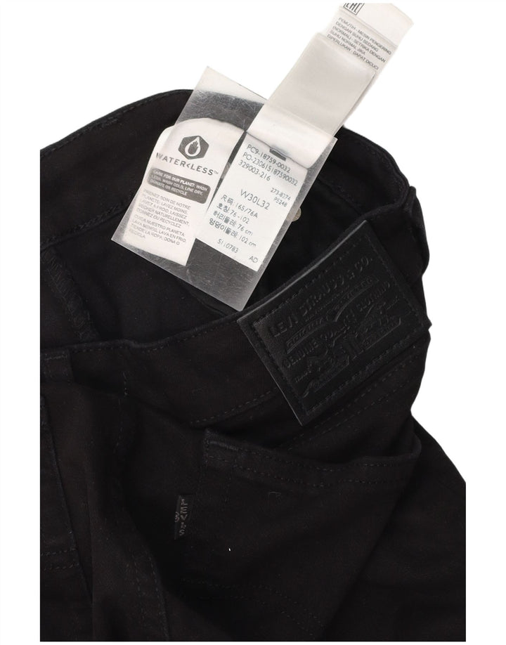 LEVI'S Womens 725 High Rise Bootcut Jeans W30 L32  Black Cotton